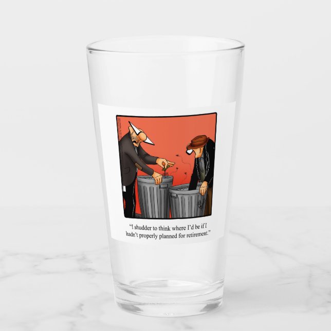 Retirement Humour Beer Glass Gift For Him (Front)