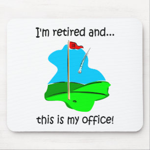 Retirement humour for golfers mouse mat