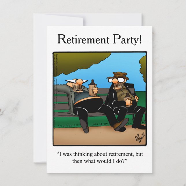 Retirement Humour Party Invitations (Front)