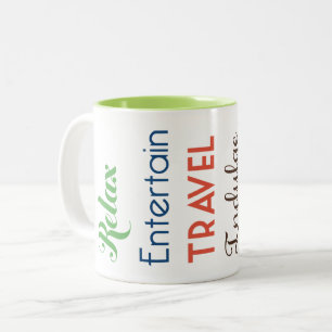 Retirement Inspiration Words   Colourful Typograph Two-Tone Coffee Mug