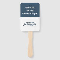 Retirement Inspirational Quote Modern Simple Blue