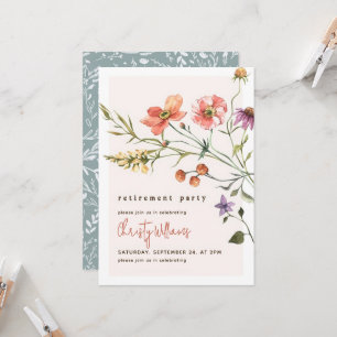 Retirement Invitation Garden Party, Summer Retirem