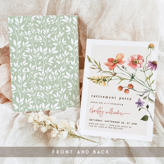 Retirement Invitation Garden Party, Summer Retirem