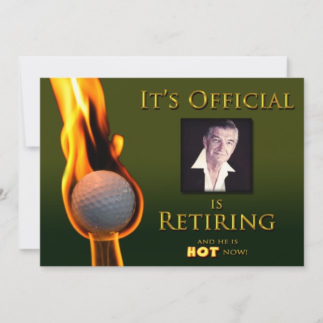 RETIREMENT INVITATION - GOLF - PHOTO INSERT (Front)