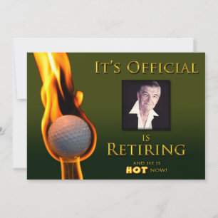 RETIREMENT INVITATION - GOLF - PHOTO INSERT