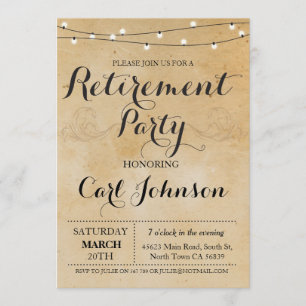 Retirement Invitation Retired Party Invite