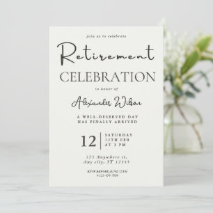 Retirement invitation Template Editable Modern Par