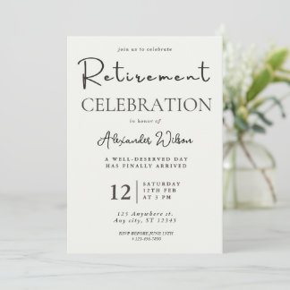 Retirement invitation Template Editable Modern Par
