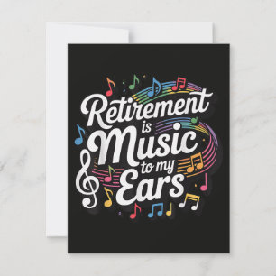 Retirement Is Music To My Ears Holiday Card