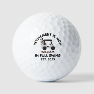 Retirement Is Now In Full Swing – Funny Retirement Golf Balls