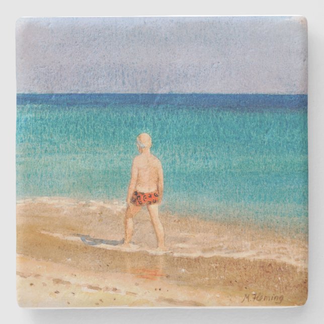 Retirement Joy Stone Coaster (Front)