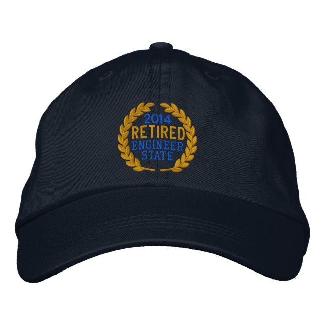 Retirement Laurels Personalise it! Embroidered Cap (Front)