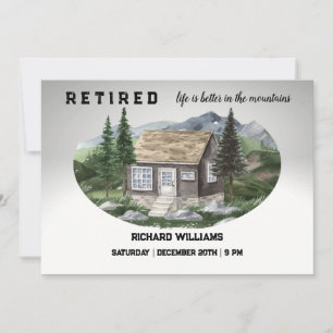 Retirement Life Is Better in The Mountains Hiking  Invitation