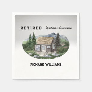 Retirement Life Is Better in The Mountains Hiking Napkin