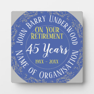 Retirement & Long Service Award Plaque