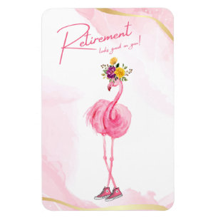 Retirement looks good on you! Flamingo in Sneakers Magnet