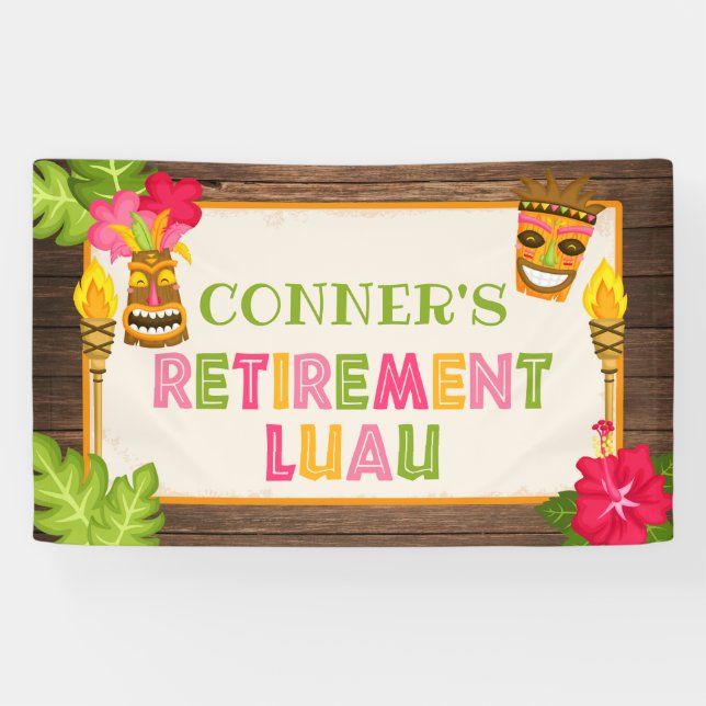 Retirement Luau Banner (Horizontal)