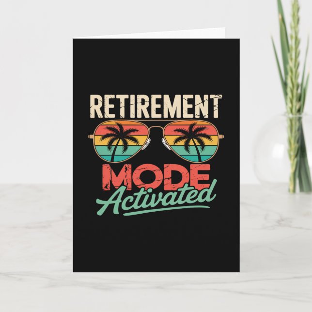 Retirement Mode Activated Retired Vacation Men Wom Card (Front)