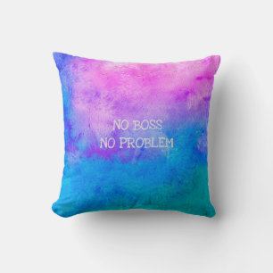 Retirement Name Funny Elegant No Boss No Problem Cushion