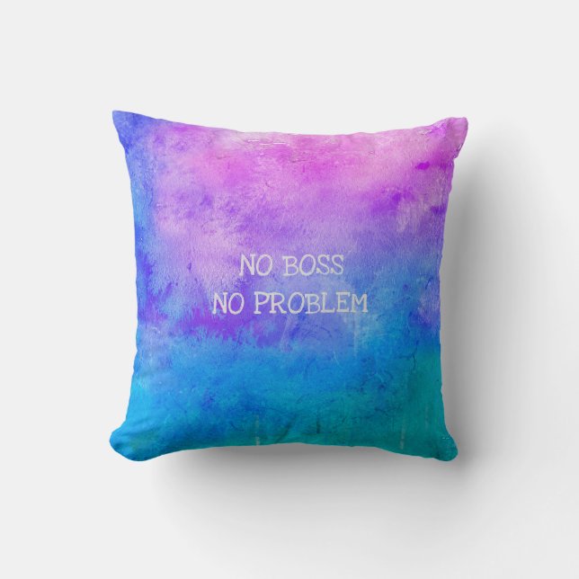 Retirement Name Funny Elegant No Boss No Problem Cushion (Front)