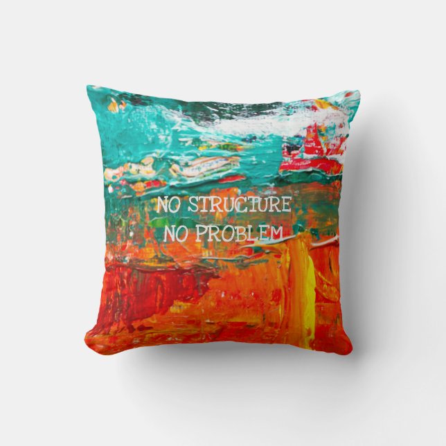 Retirement Name Funny No Problem Artistic Painted Cushion (Front)