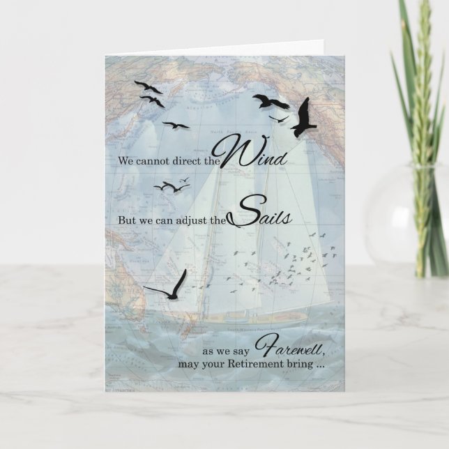 Retirement Nautical Sailing Theme Card (Front)