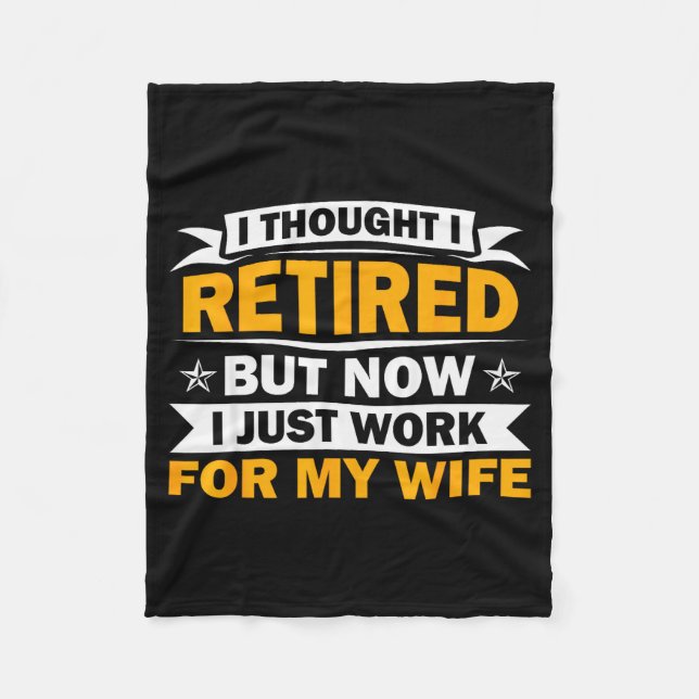 Retirement Novelty For Men Women Dad Grandpa Retir Fleece Blanket (Front)