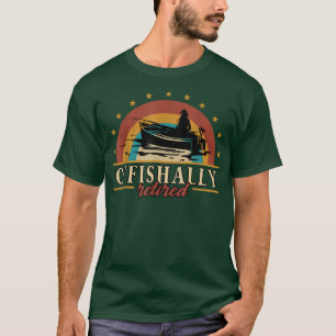 Retirement Ofishally Retired Vintage Funny Fishing T-Shirt