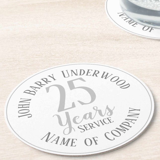 Retirement or Long Service Party Round Paper Coaster (Creator Uploaded)