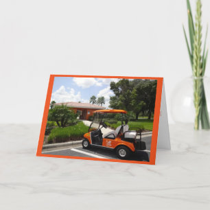 Retirement - Orange Golf Cart New Set Of Wheels Card