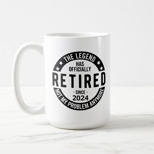 retirement party, 2024 retirement, retirement plan coffee mug (Left)