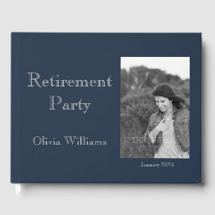 Retirement Party Add Photo Choose Colour Guest Book