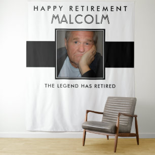 Retirement party backdrop banner tapestry
