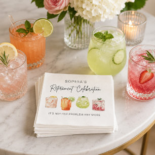 Retirement Party Banner, Funny Retirement Party Napkin