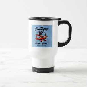 Retirement Party Bon Voyage Travel Globe Plane  Mug