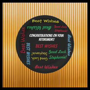 Retirement Party Colourful FUN Paper Plate