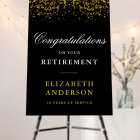 Retirement Party Congratulations Gold Glitter
