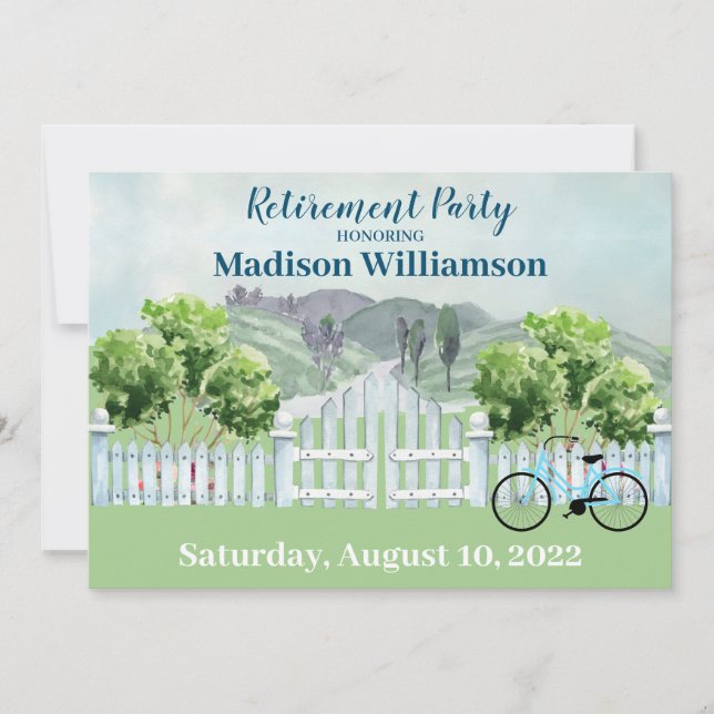 Retirement Party Countryside Rustic  Invitation (Front)