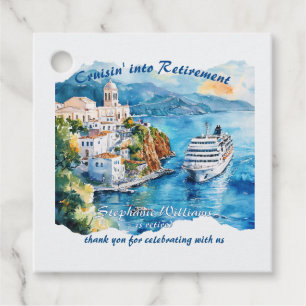 Retirement Party Cruising Destination Greece  Favour Tags