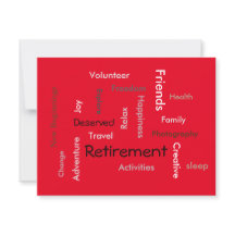 Retirement party:(customise words/ invitations