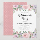 Retirement Party Elegant Pastel Roses & Greenery