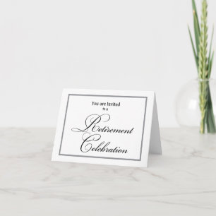Retirement Party elegant, simple Personalise Invitation