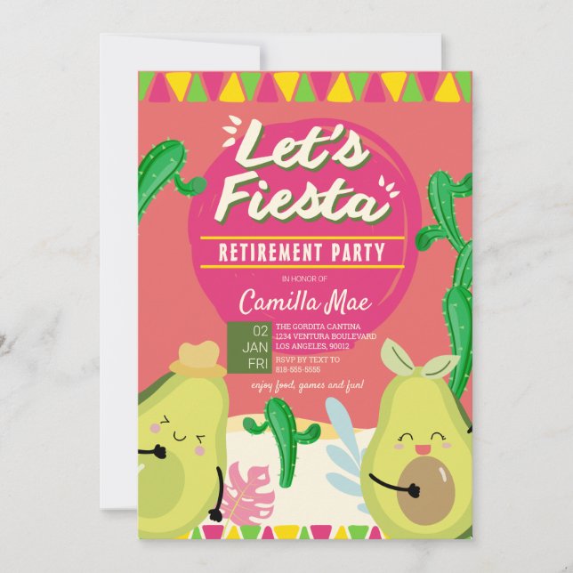 RETIREMENT PARTY Fiesta Invitation (Front)