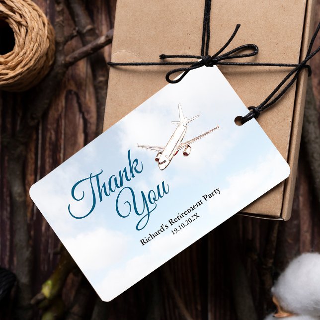 Retirement Party Gift Tag with Aeroplane Design (Creator Uploaded)
