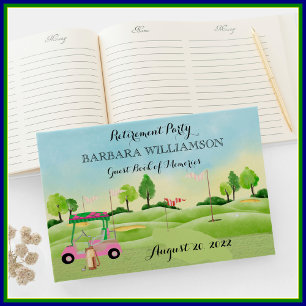 Retirement Party Golf Sign In   Guest Book