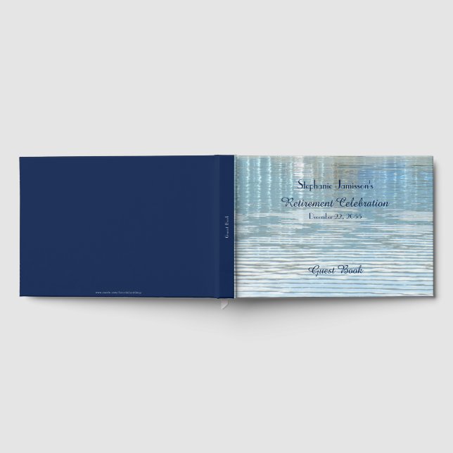 Retirement Party Guest Book Abstract Reflection (Full)