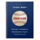 Retirement Party Guest Book, Baseball, Grand Slam
