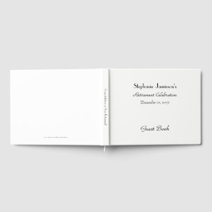 Retirement Party Guest Book, Faux Textured Burlap Guest Book