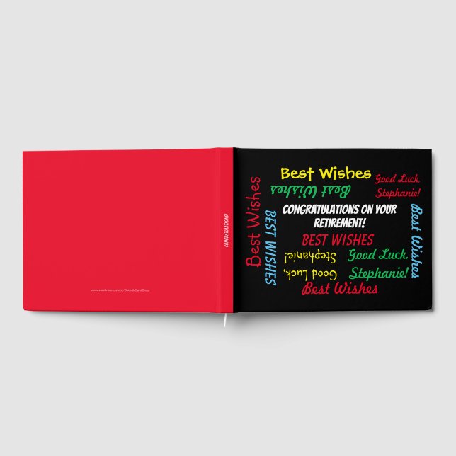 Retirement Party Guest Book Fun Colourful (Full)