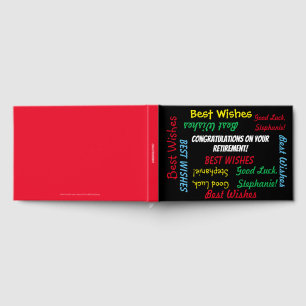 Retirement Party Guest Book Fun Colourful